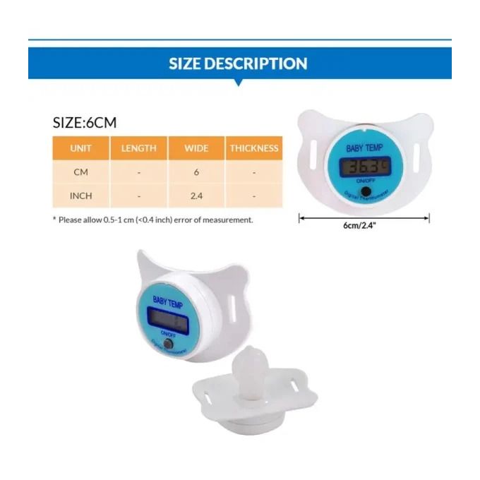 Thermomètre à sucette numérique avec affichage LCD pour Bébé
